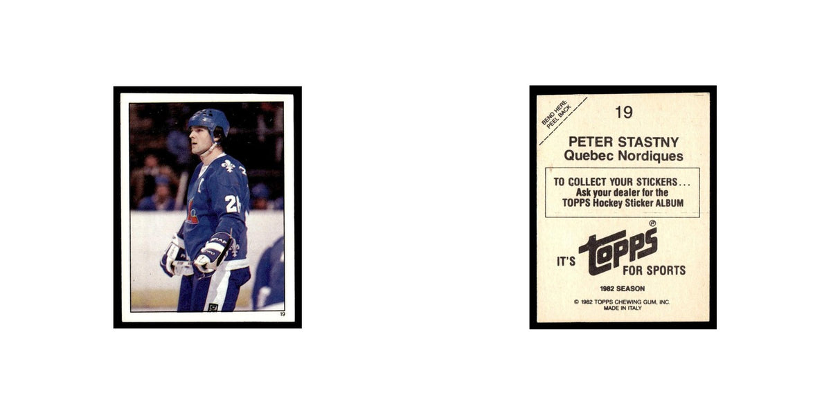 Peter Stastny 1982 Topps Stickers #19 Quebec Nordiques Hockey Card EX