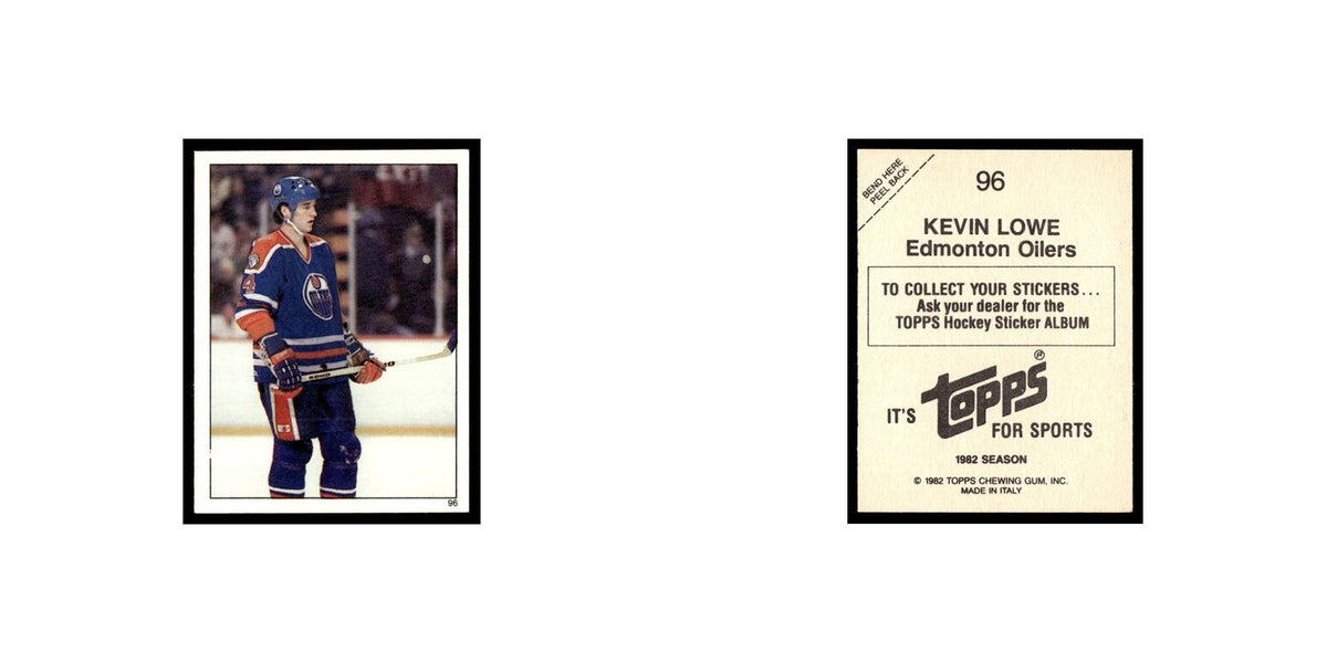 Kevin Lowe 1982 Topps Stickers #96 Edmonton Oilers Hockey Card EX