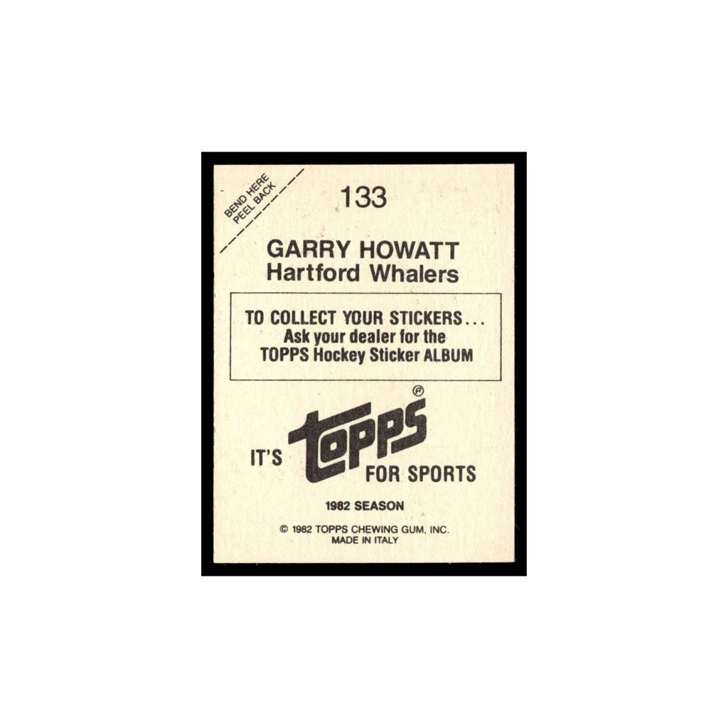 Garry Howatt 1982 Topps Stickers #133 Hartford Whalers Hockey Card EX