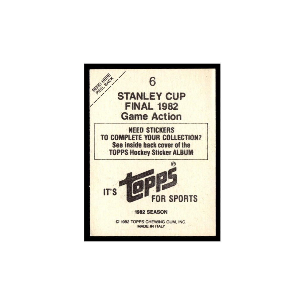 Stanley Cup Final 1982 1982 Topps Stickers #6 New York Islanders Hockey Card EX