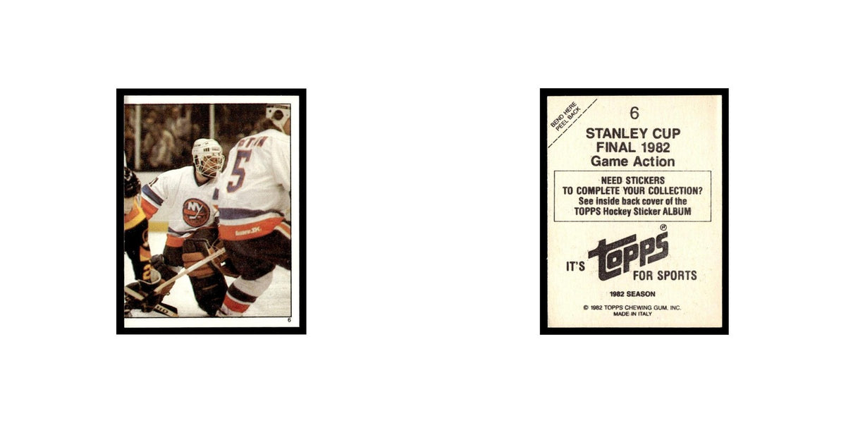 Stanley Cup Final 1982 1982 Topps Stickers #6 New York Islanders Hockey Card EX