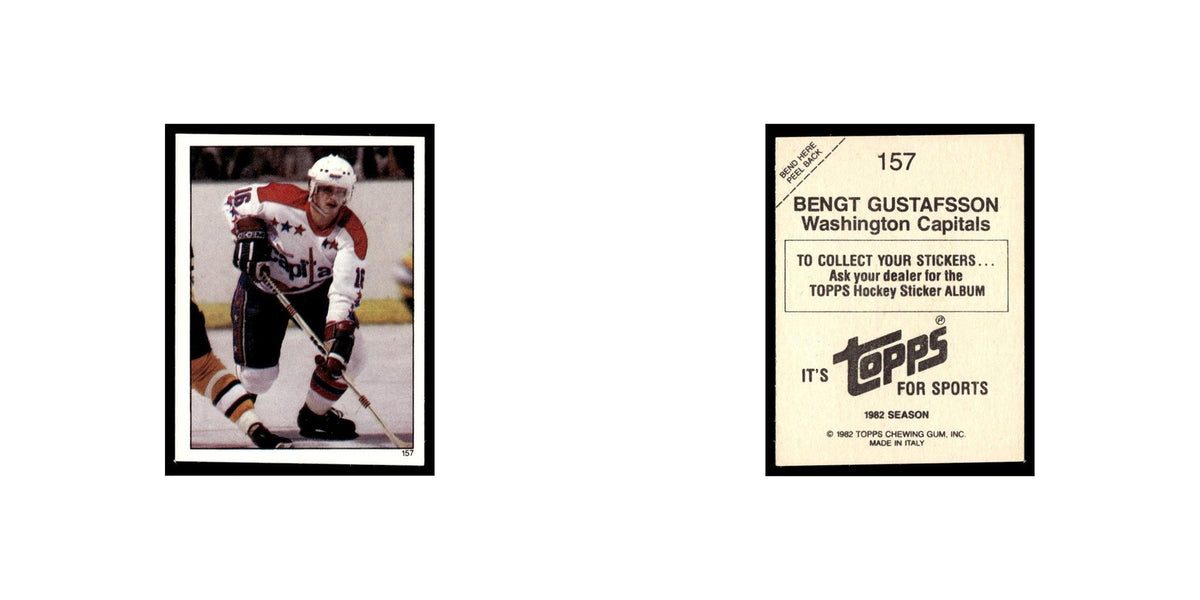 Bengt Gustafsson 1982 Topps Stickers #157 Washington Capitals Hockey Card EX