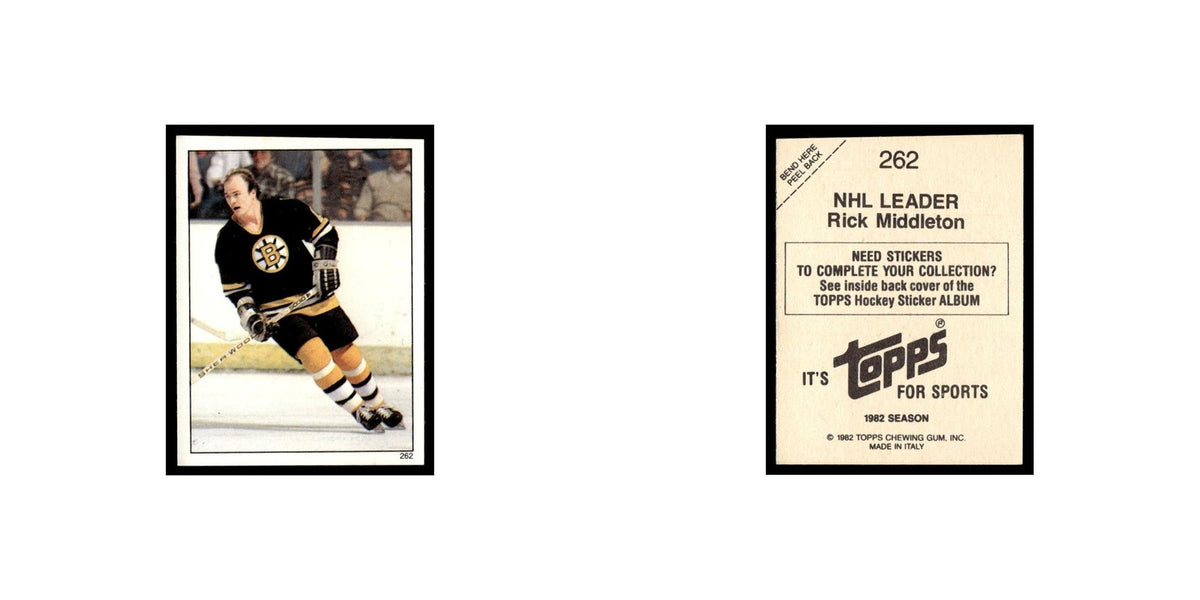 Rick Middleton 1982 Topps Stickers #262 Boston Bruins Hockey Card EX