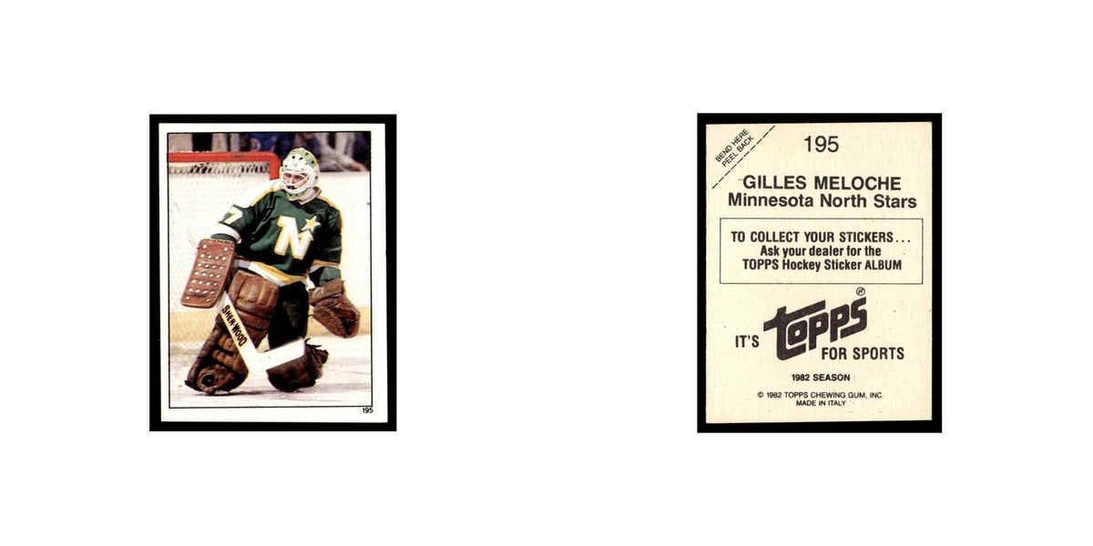 Gilles Meloche 1982 Topps Stickers #195 Minnesota North Stars Hockey Card EX