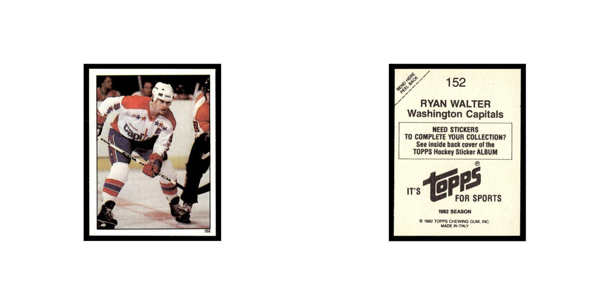 Ryan Walter 1982 Topps Stickers #152 Washington Capitals Hockey Card EX