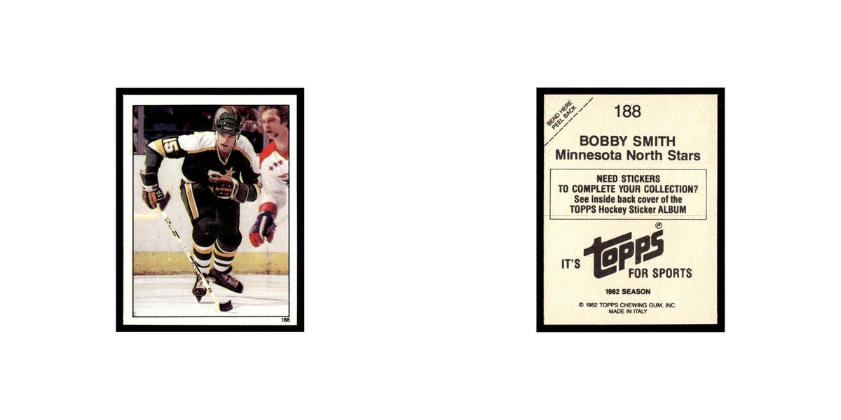 Bobby Smith 1982 Topps Stickers #188 Minnesota North Stars Hockey Card EX