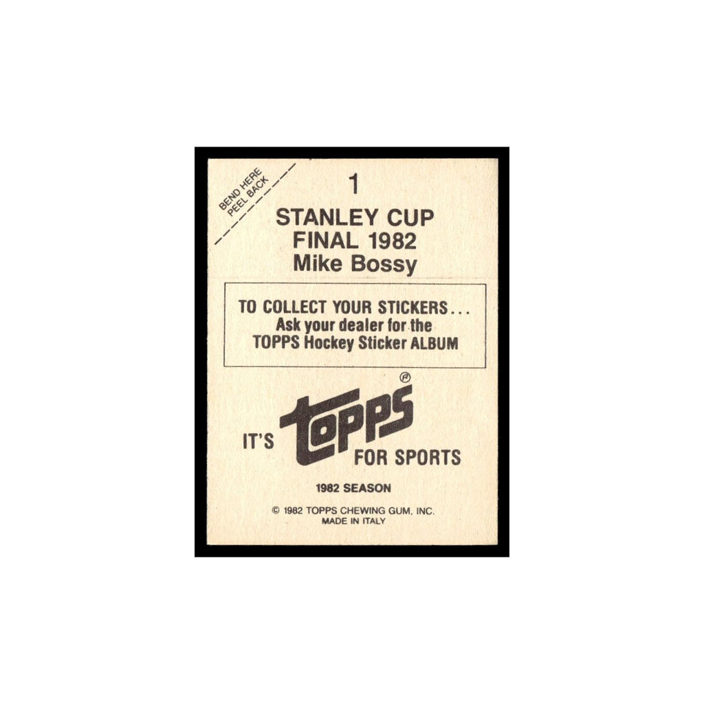 Mike Bossy 1982 Topps Stickers #1 New York Islanders Hockey Card EX
