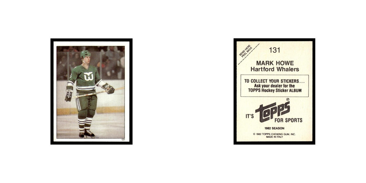 Mark Howe 1982 Topps Stickers #131 Hartford Whalers Hockey Card EX