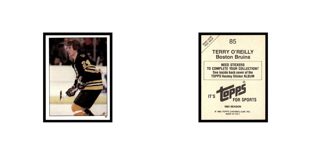 Terry O'Reilly 1982 Topps Stickers #85 Boston Bruins Hockey Card EX