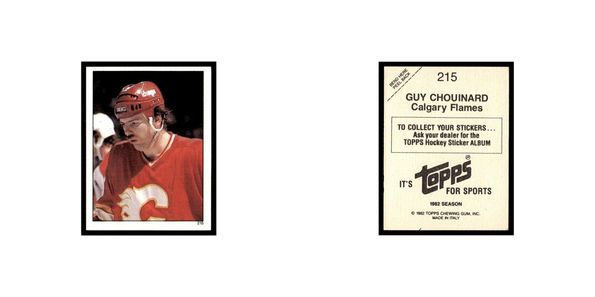 Guy Chouinard 1982 Topps Stickers #215 Calgary Flames Hockey Card EX