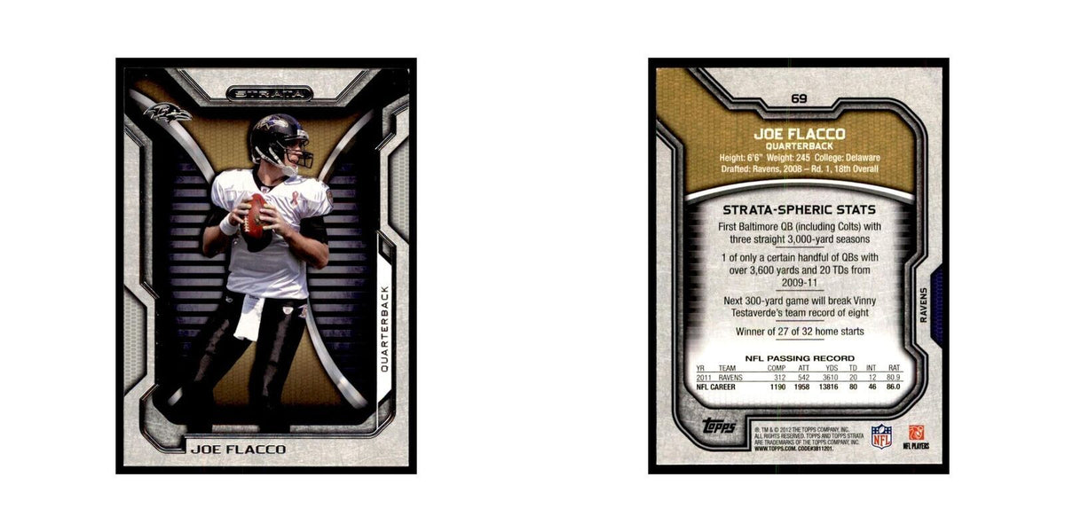 2012 Topps Strata Joe Flacco Football Cards #69