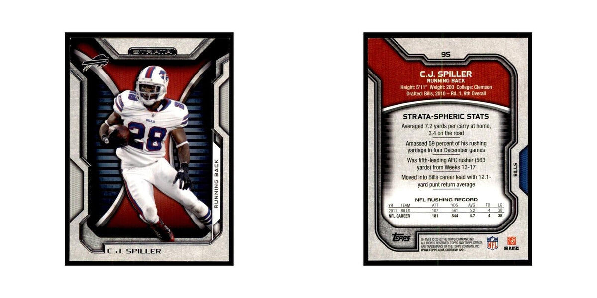 2012 Topps Strata C.J. Spiller Football Cards #95