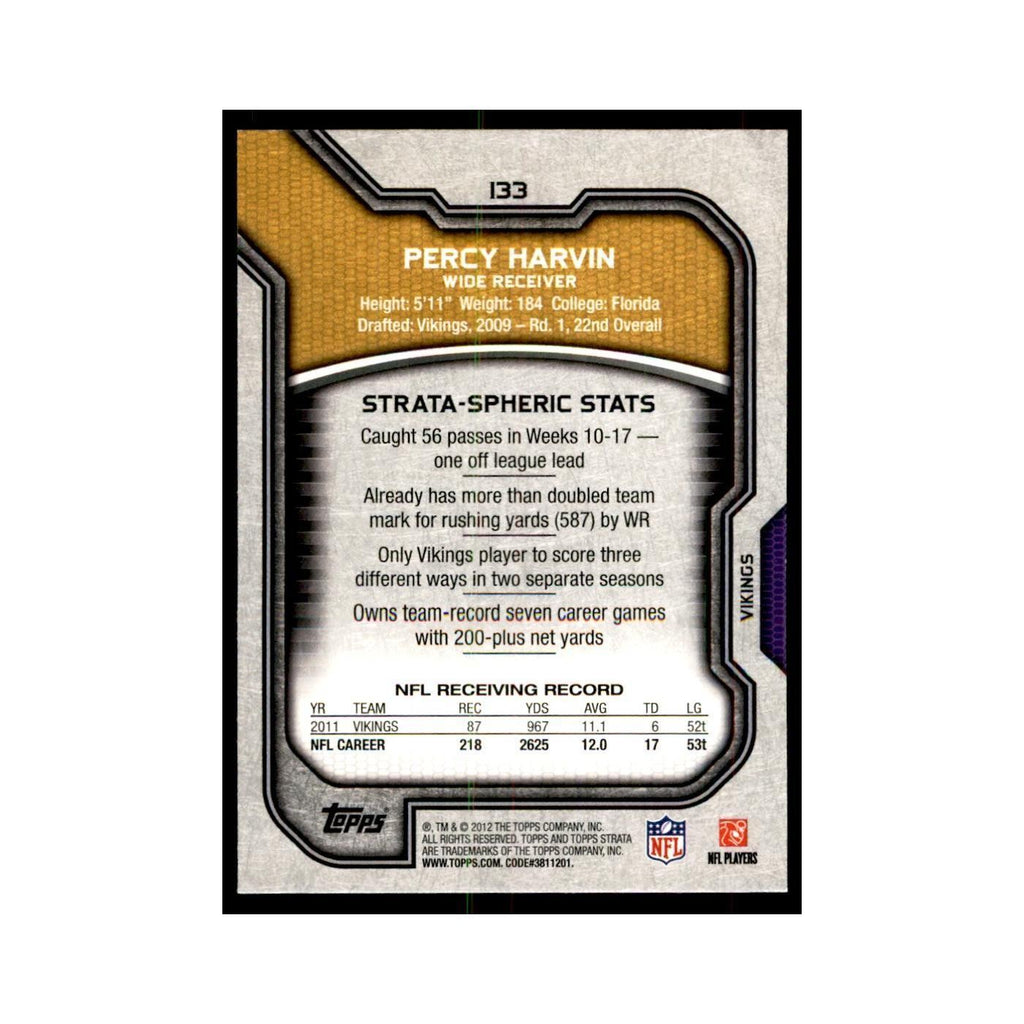 2012 Topps Strata Percy Harvin Football Cards #133