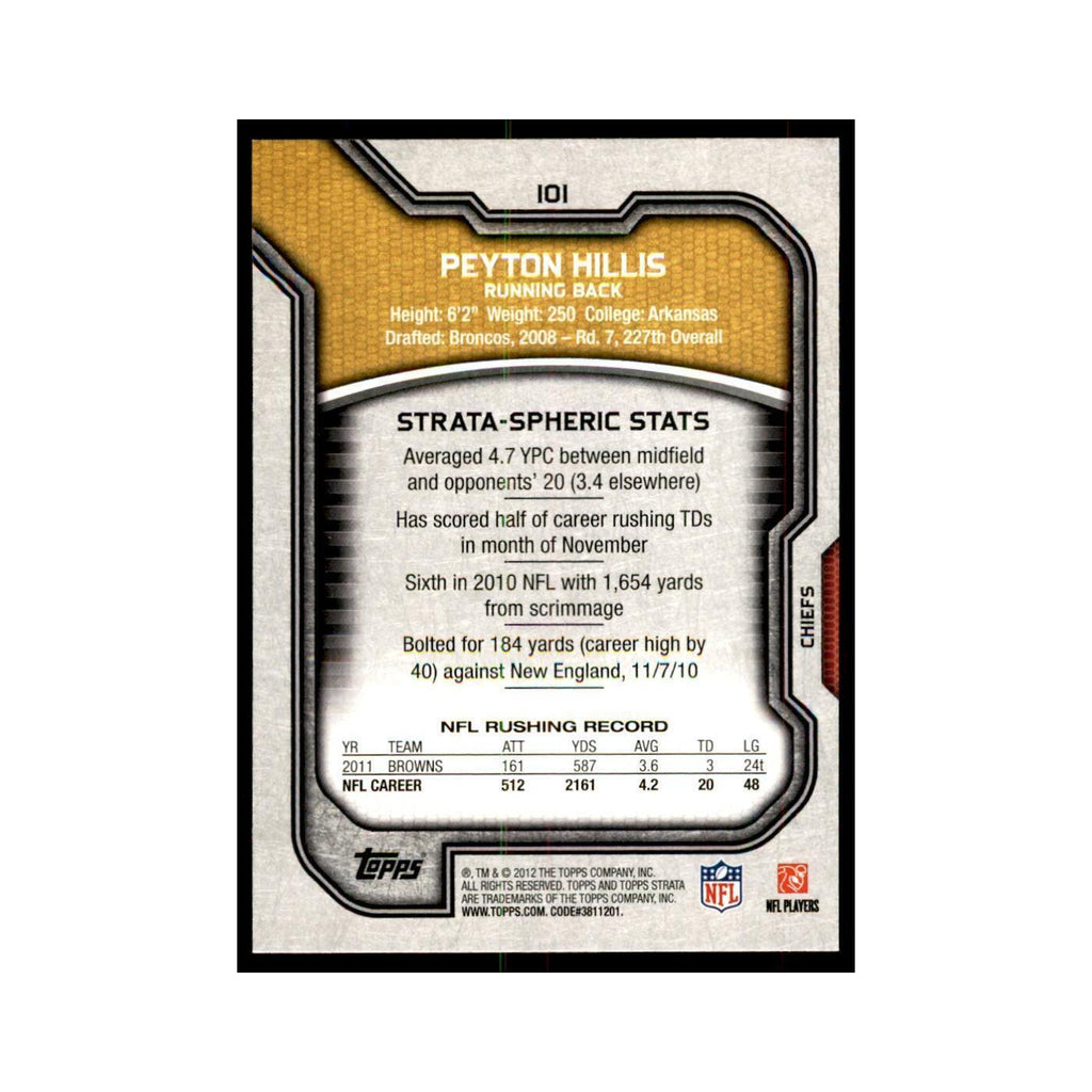 2012 Topps Strata Peyton Hillis Football Cards #101