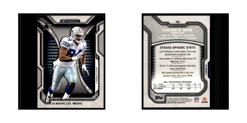 2012 Topps Strata DeMarcus Ware Football Cards #45
