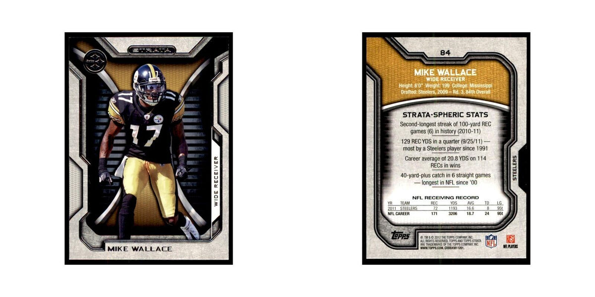 2012 Topps Strata Mike Wallace Football Cards #84