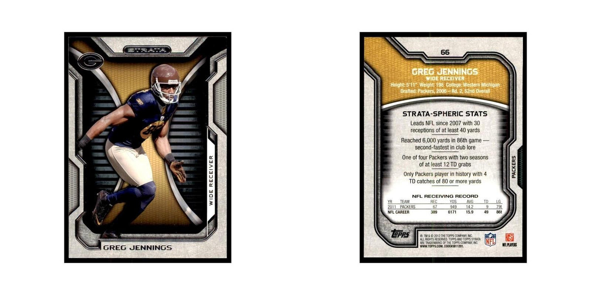 2012 Topps Strata Greg Jennings Football Cards #66