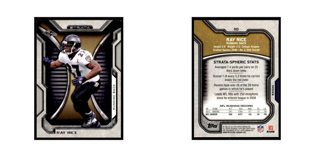 2012 Topps Strata Ray Rice Football Cards #110