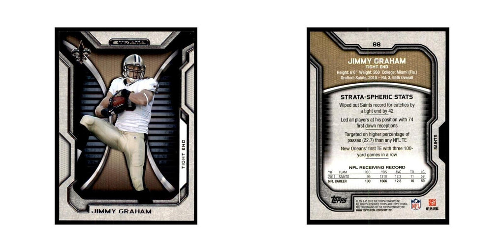 2012 Topps Strata Jimmy Graham Football Cards #88