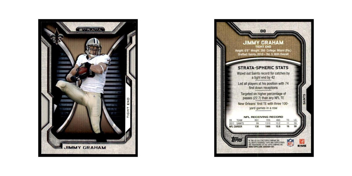 2012 Topps Strata Jimmy Graham Football Cards #88