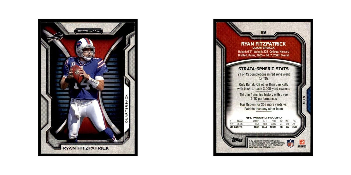 2012 Topps Strata Ryan Fitzpatrick Football Cards #119