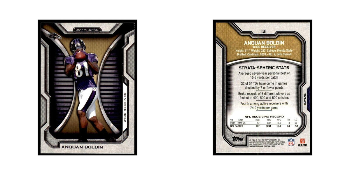 2012 Topps Strata Anquan Boldin Football Cards #131