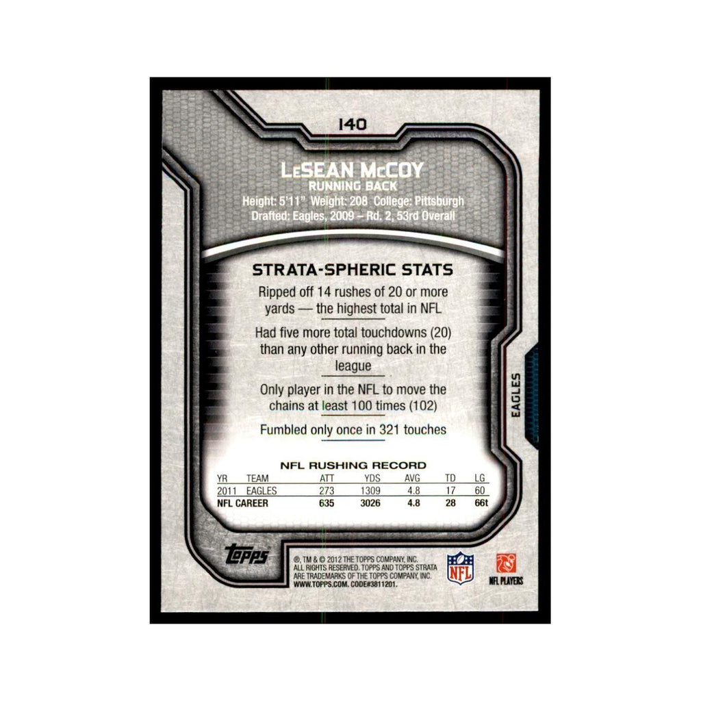 2012 Topps Strata LeSean McCoy Football Cards #140