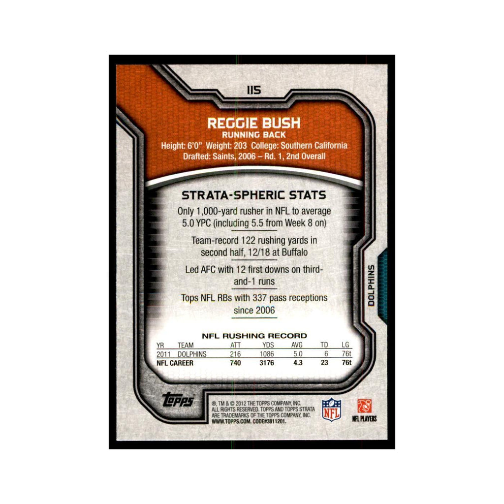 2012 Topps Strata Reggie Bush Football Cards #115
