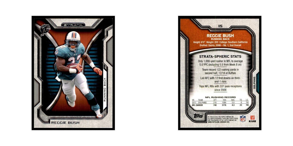 2012 Topps Strata Reggie Bush Football Cards #115