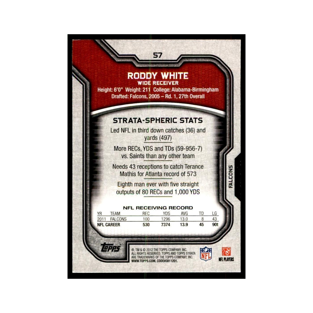 2012 Topps Strata Roddy White Football Cards #57