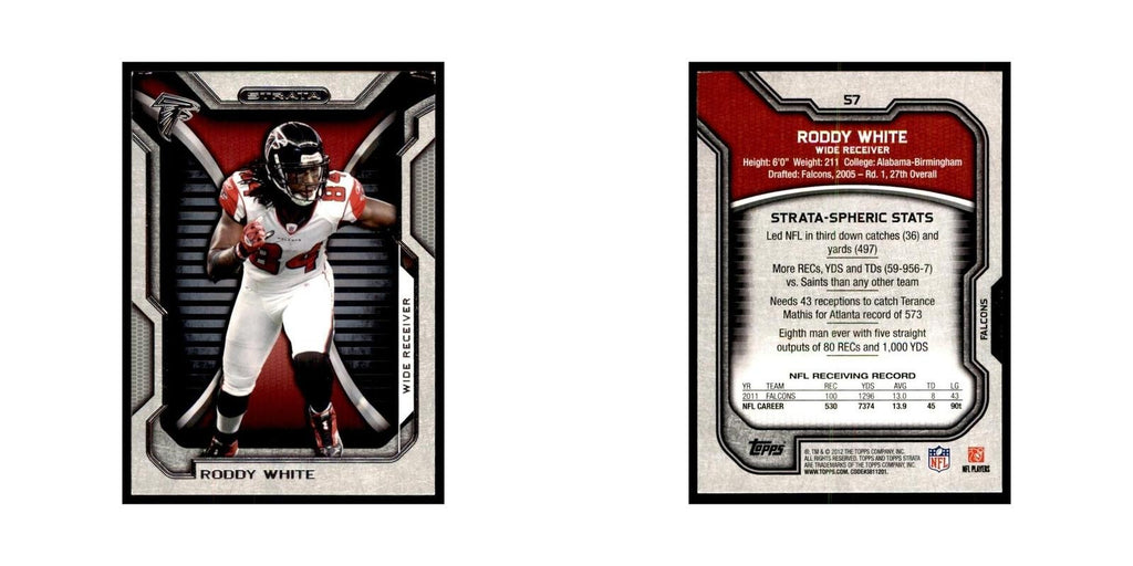 2012 Topps Strata Roddy White Football Cards #57