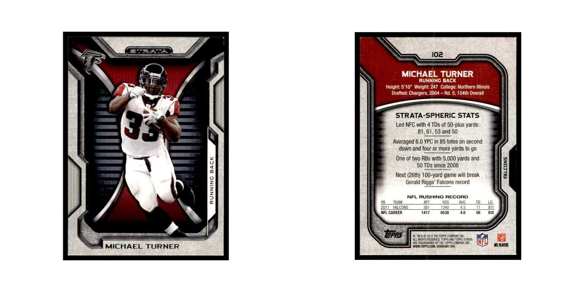 2012 Topps Strata Michael Turner Football Cards #102