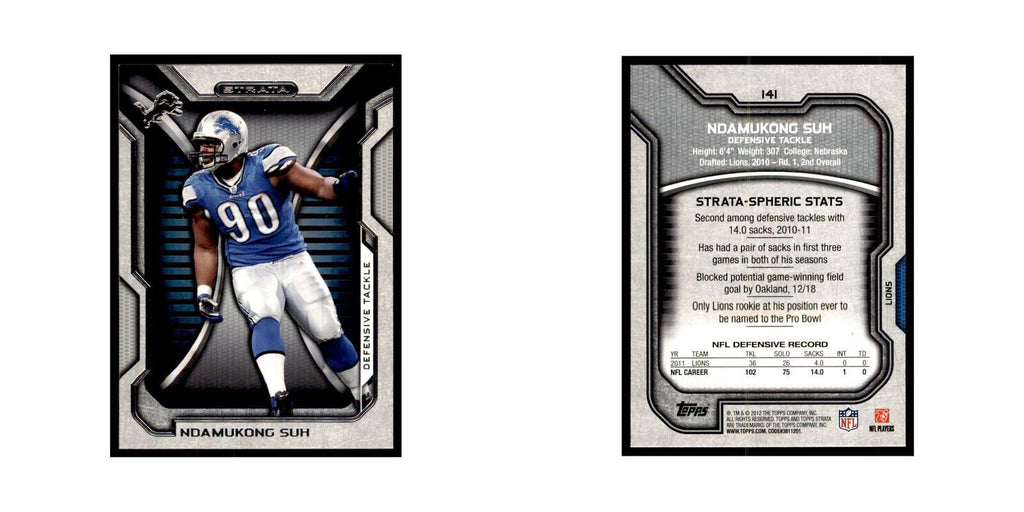 2012 Topps Strata Ndamukong Suh Football Cards #141