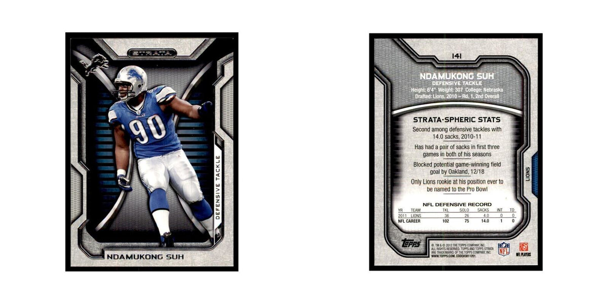 2012 Topps Strata Ndamukong Suh Football Cards #141