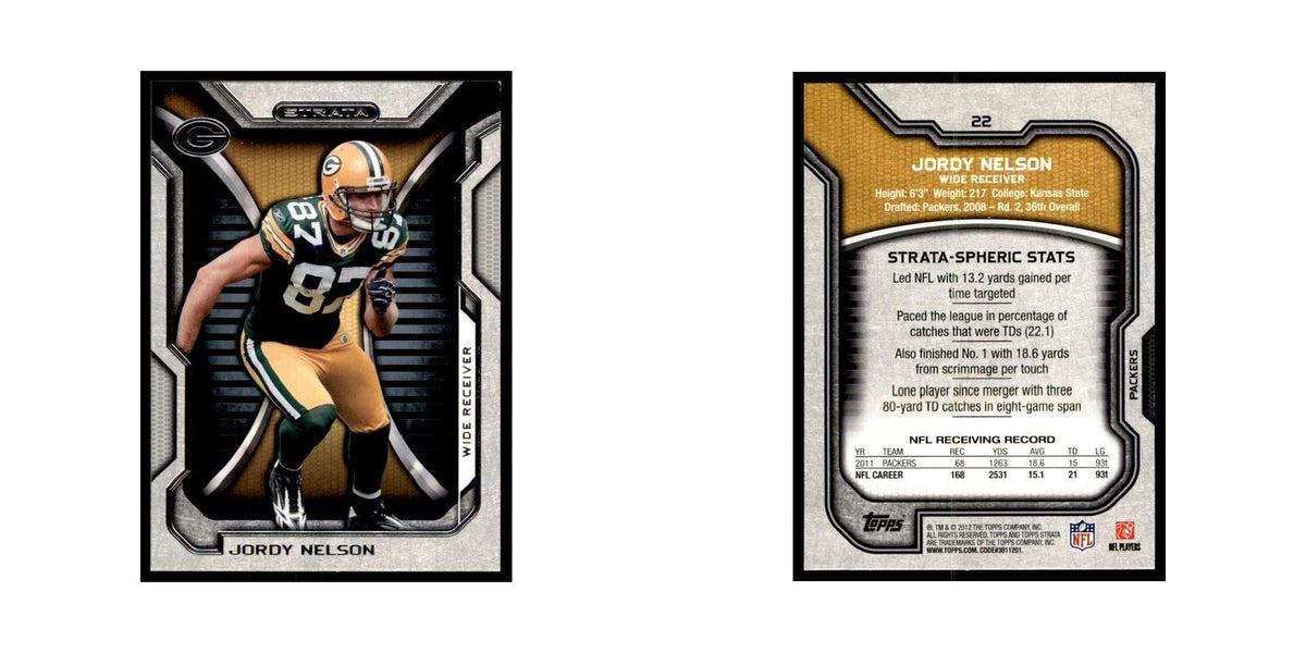 2012 Topps Strata Jordy Nelson Football Cards #22