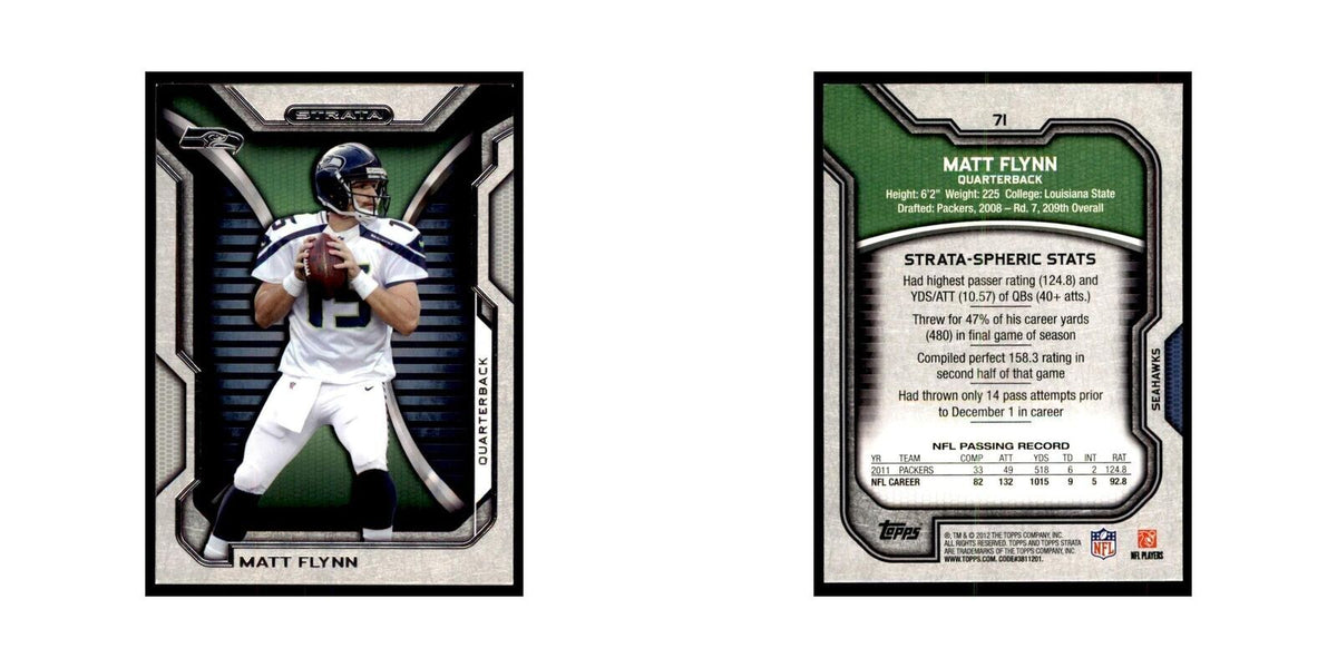 2012 Topps Strata Matt Flynn Football Cards #71