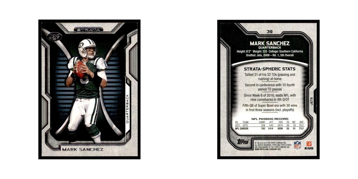2012 Topps Strata Mark Sanchez Football Cards #39