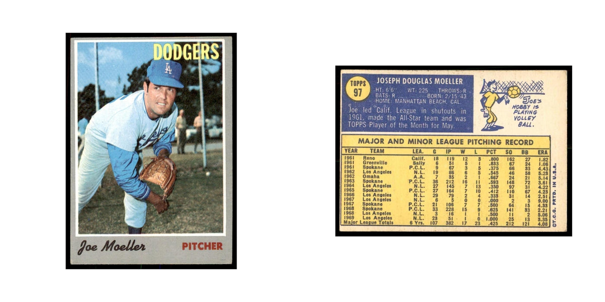 1970 Topps Joe Moeller Baseball Cards #97