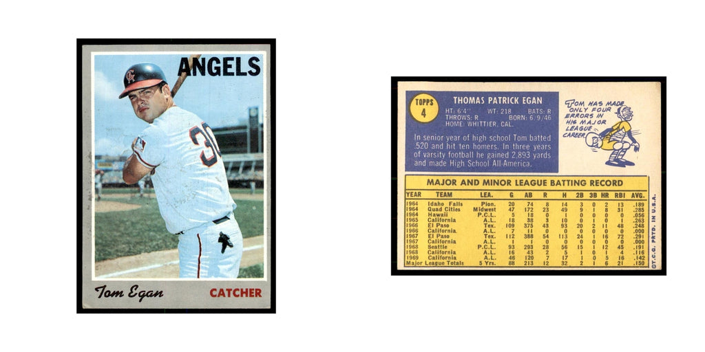 1970 Topps Tom Egan Baseball Cards #4
