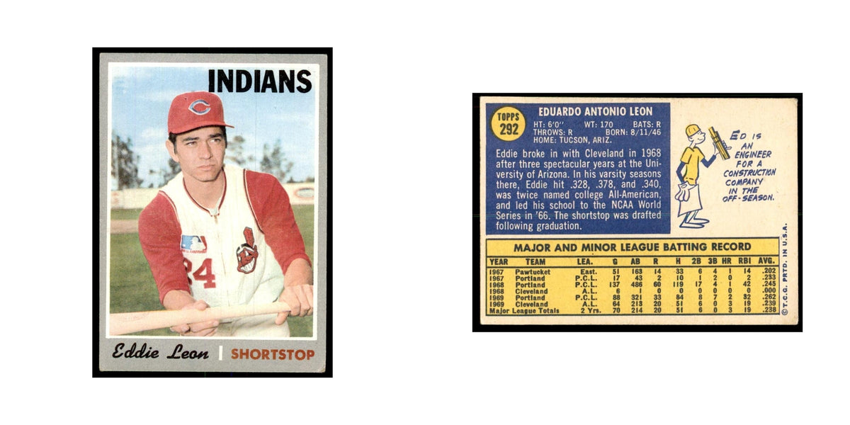 1970 Topps Eddie Leon Baseball Cards #292
