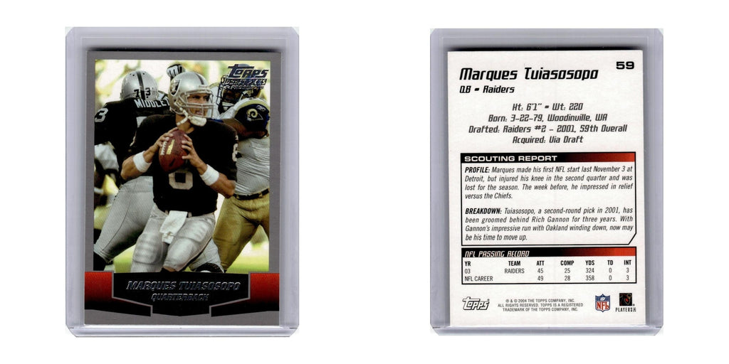 2004 Topps Draft Picks & Prospects Marques Tuiasosopo Raiders #59