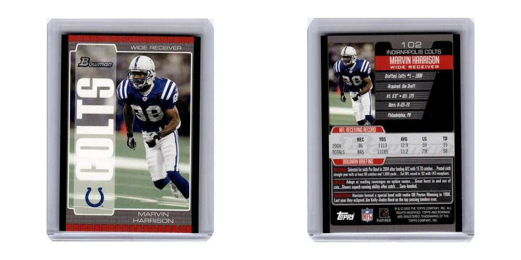 2005 Bowman Marvin Harrison Colts #102