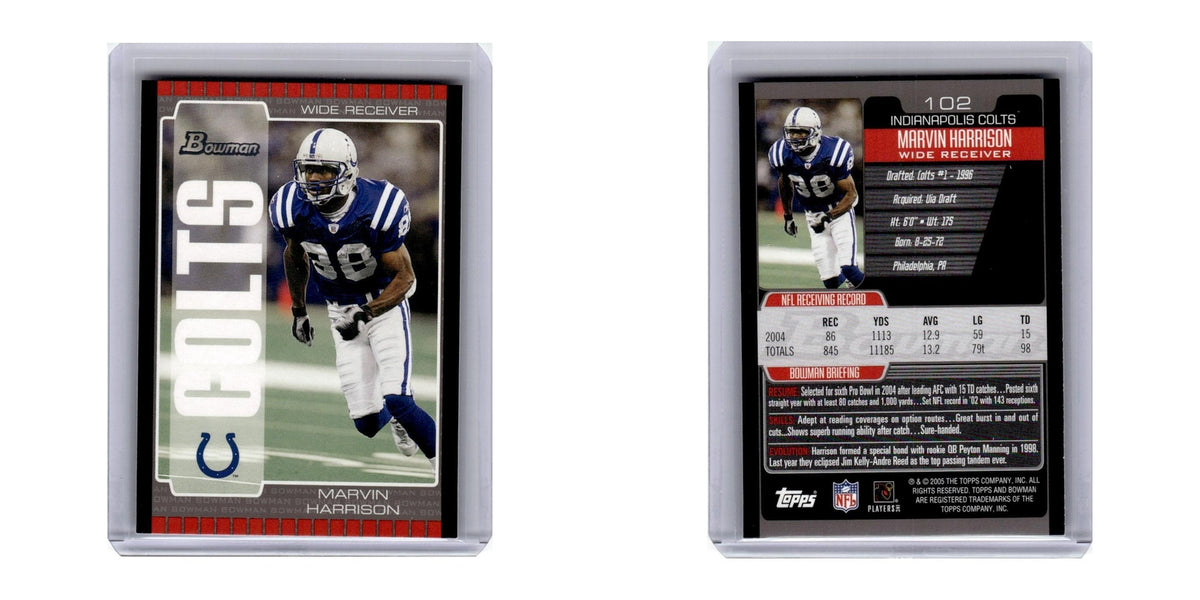 2005 Bowman Marvin Harrison Colts #102