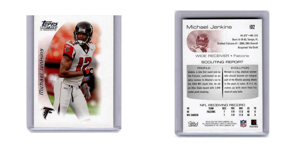 2005 Topps Draft Picks & Prospects Michael Jenkins Falcons #102
