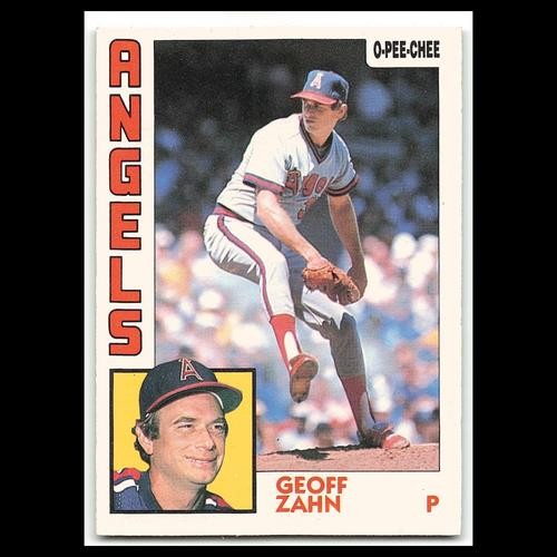Geoff Zahn #153 1984 O-Pee-Chee California Angels Baseball Card MLB NM