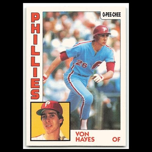 Von Hayes #259 1984 O-Pee-Chee Philadelphia Phillies Baseball Card MLB NM