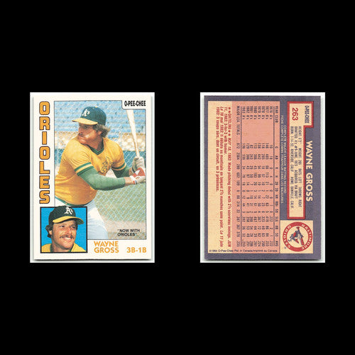 Wayne Gross #263 1984 O-Pee-Chee Baltimore Orioles Baseball Card MLB NM