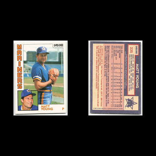 Matt Young #235 1984 O-Pee-Chee Seattle Mariners Baseball Card MLB NM