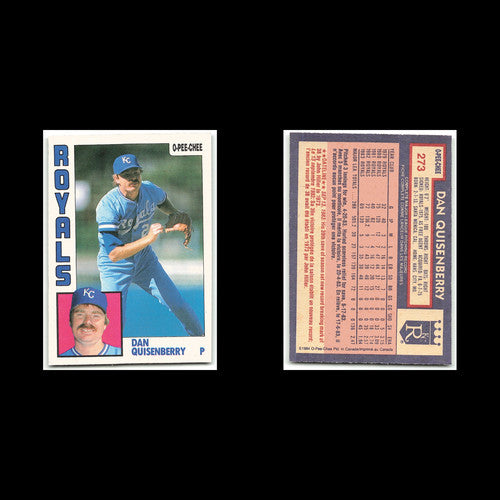 Dan Quisenberry #273 1984 O-Pee-Chee Kansas City Royals Baseball Card MLB NM