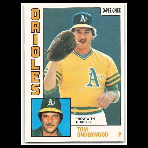 Tom Underwood #293 1984 O-Pee-Chee Baltimore Orioles Baseball Card MLB NM